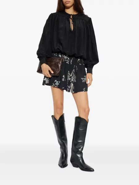 Fusta mini Marant Etoile cu model floral cu imagine negru