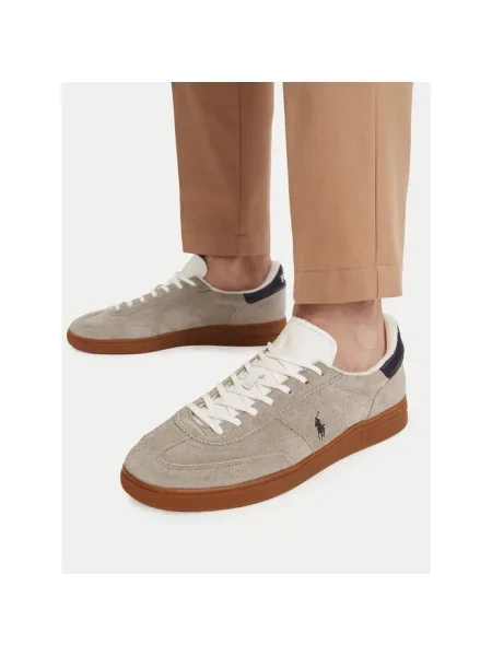 Sneakersy Polo Ralph Lauren brązowe