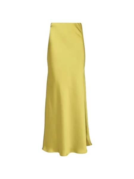 Fusta maxi Al Duca D’aosta 1902 din satin galben