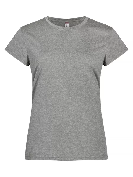 Clique Basic Active-T koszulka z interlock – Grey Melange szara