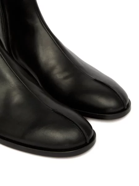 Cizme scurte Mm6 Maison Margiela din piele negru