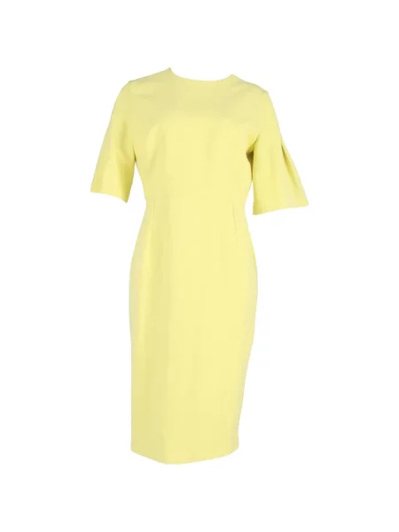 Rochie midi Roland Mouret până la genunchi de costum galben