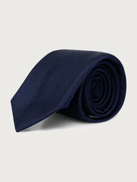Tommy Hilfiger cravată pentru bărbați de mătase albastru