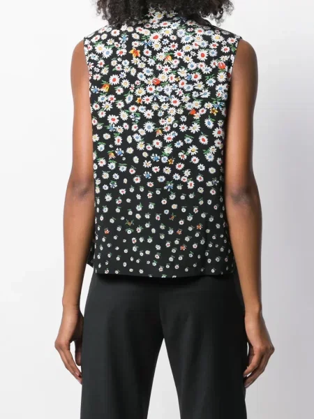 Cămașă Givenchy cu model floral negru
