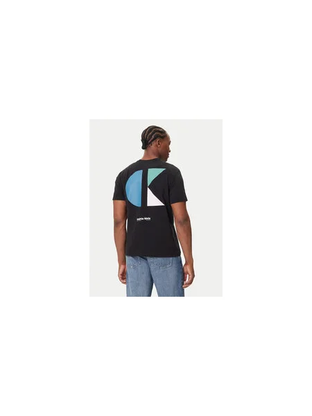 Calvin Klein Jeans Póló Bauhaus Logo Regular Fit fekete