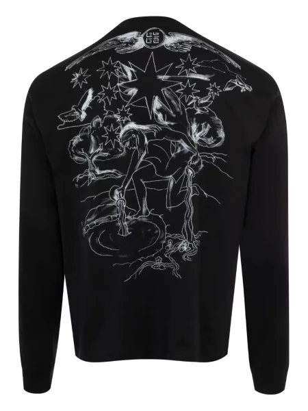 Raštuotas marškinėliai Givenchy juoda