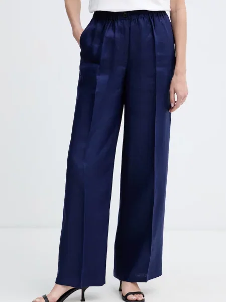 Sisley pantaloni pentru femei din in