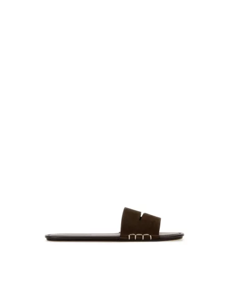 Klapki Jw Anderson skórzane brązowe