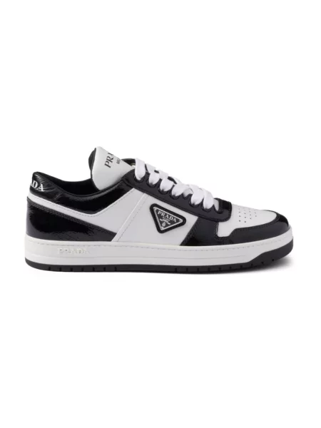 Sneakersy Prada skórzane z logo białe