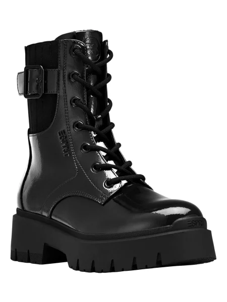 Esprit Shoes Ghete cu șireturi Millie' negru