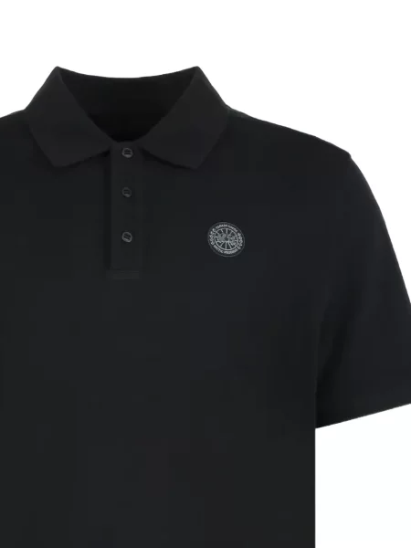 Tricou polo Canada Goose cu autograf negru