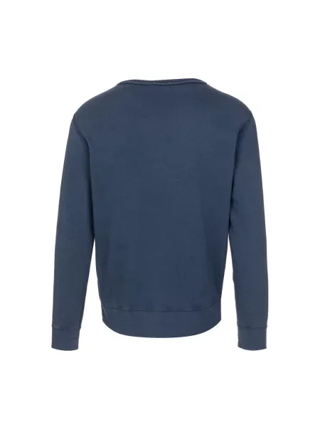 Lekka bluza Ralph Lauren z długim rękawem z okrągłym dekoltem niebieska