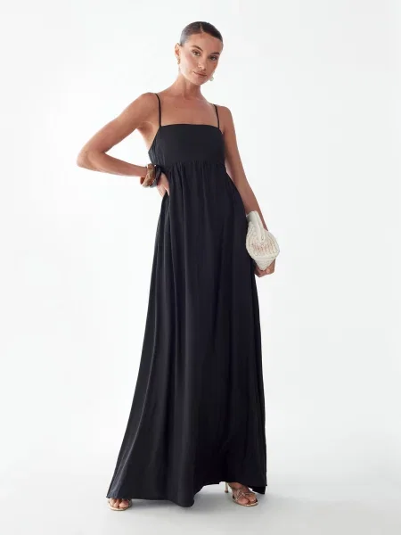 St MRLO Rochie dimensiuni mari Aster' negru