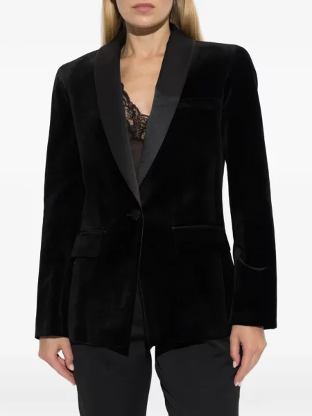 Sacou Balmain de catifea cu rever negru