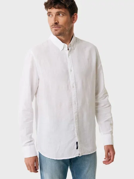 Льняная рубашка Mexx белая