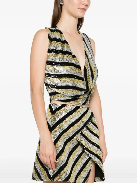 Top Mitiliane Couture w paski szary