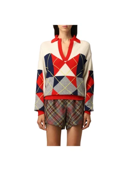 Sweter Philosophy Di Lorenzo Serafini wełniany czerwony