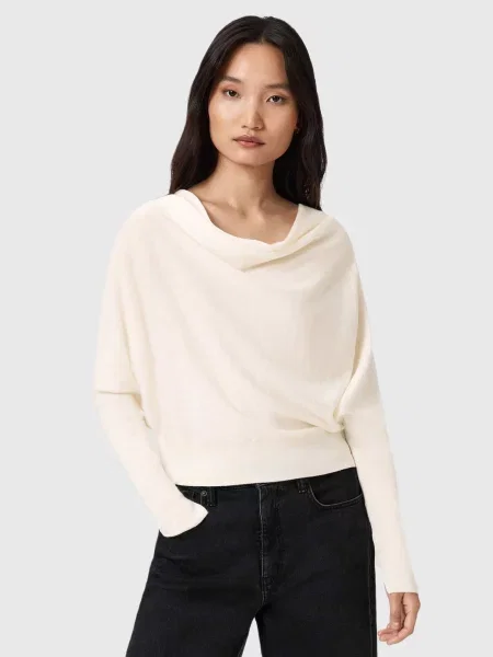 AllSaints Sveter Ridley ako vlna biela