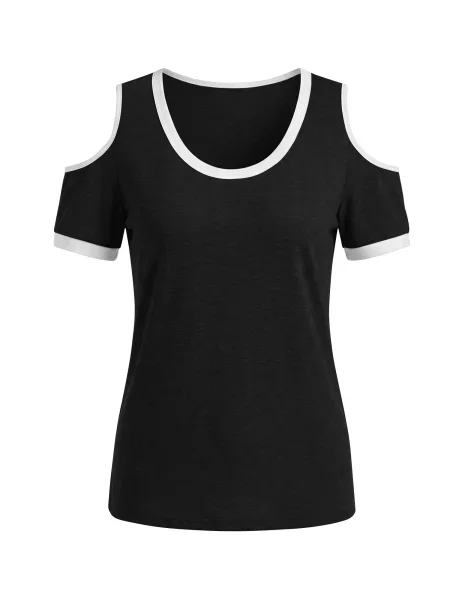 Imily Bela Tricou negru alb