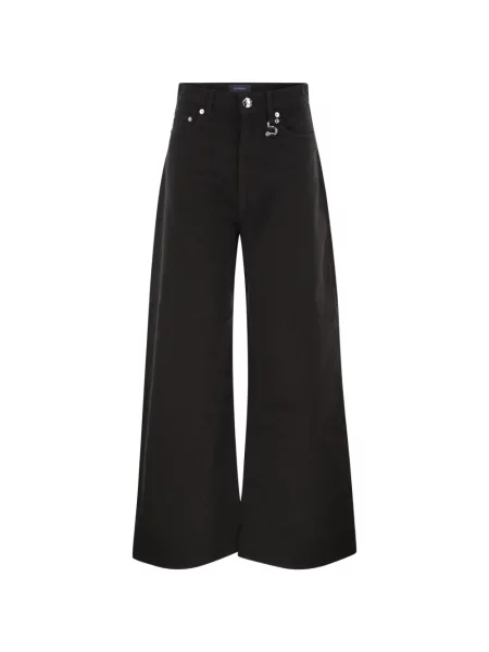 Blugi cu picior larg Sportmax negru