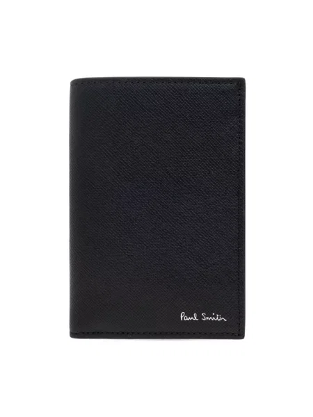 Portfel Paul Smith skórzany z logo czarny