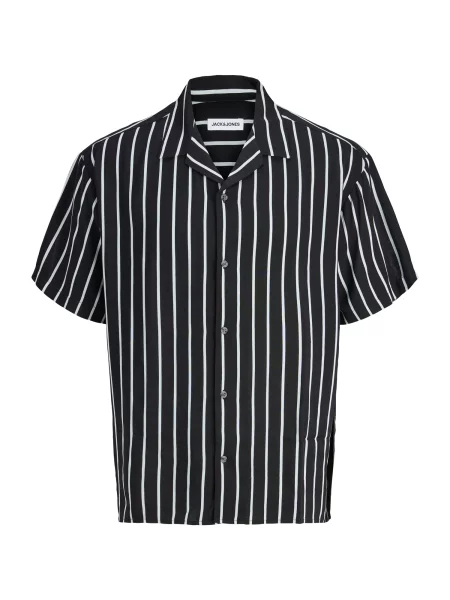 Jack & Jones Plus Cămașă JJEJEFF negru alb