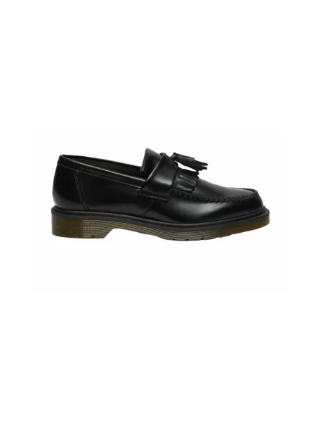 Półbuty Dr. Martens skórzane z frędzli czarne