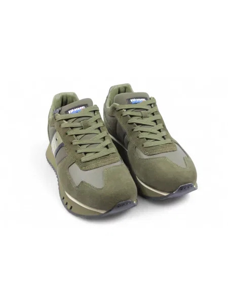 Sneakersy Blauer skórzane zielone