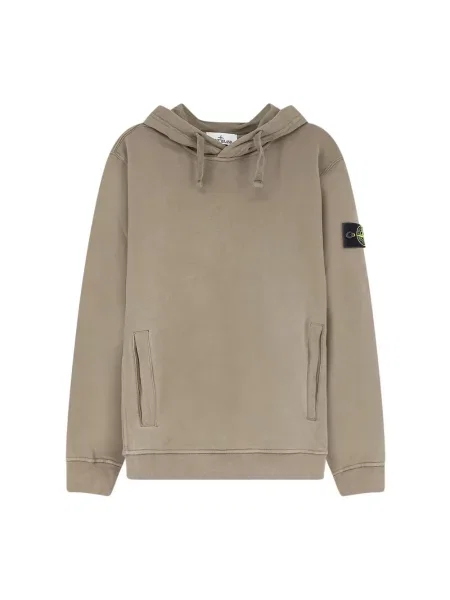 Bluza z kapturem Stone Island z kapturem z kamieniami zielona
