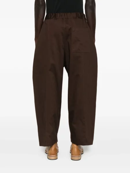 Pantaloni Sage Nation plisate maro
