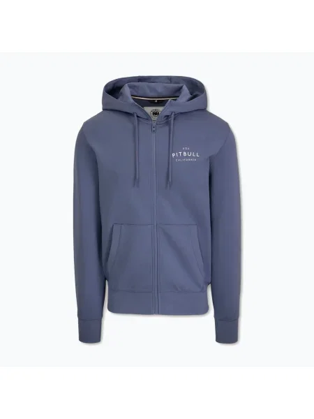 Bărbați Pitbull Sampson Hooded Zip Sweatshirt navy jeans albastru închis