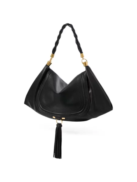 Fular Chloé din piele negru