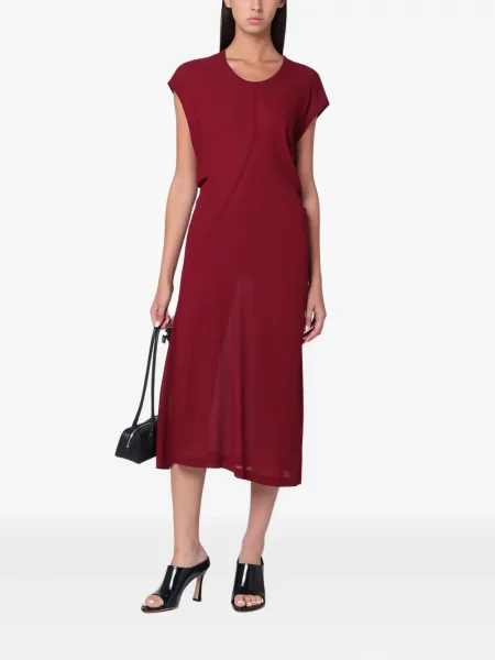 Rochie midi 6397 până la genunchi de costum roșu