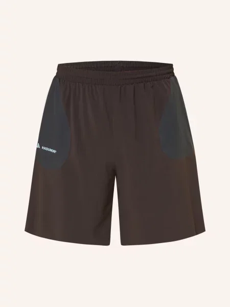Adidas Bežecké Šortky 2 V 1 Hermanos Koumori tmavě hnědá / tmavě šedá