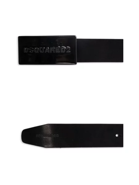 Pasek Dsquared2 skórzany czarny