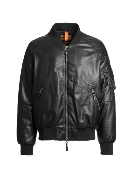 Geanta de piele Parajumpers negru