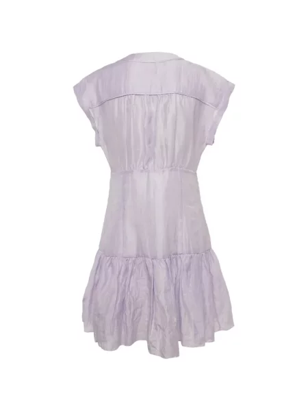Rochie mini Sandro cu decolteu în V cu volane violet