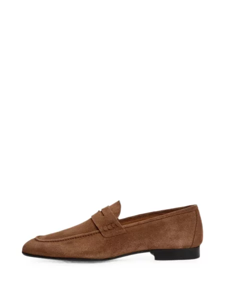Pantofi loafer Hackett London din piele de căprioară maro