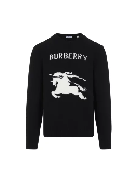 Sweter Burberry wełniany czarny