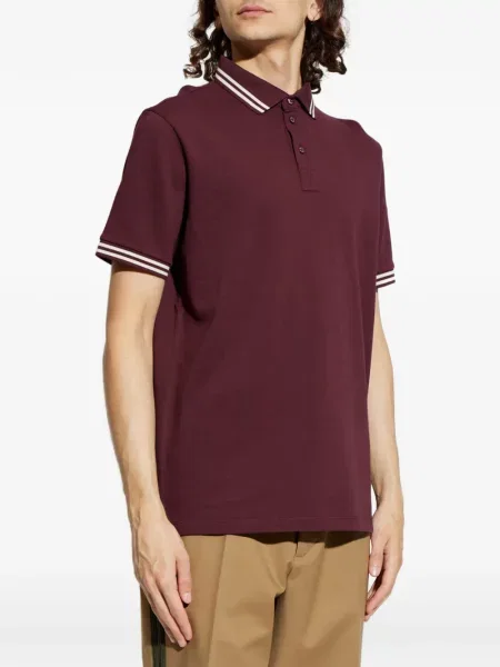 Ριγέ polo Moncler με κέντημα κόκκινο