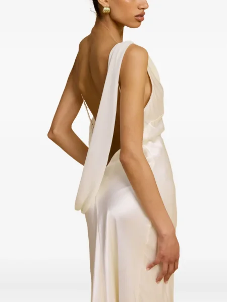 Rochie Arcina Ori asimetrică de costum alb