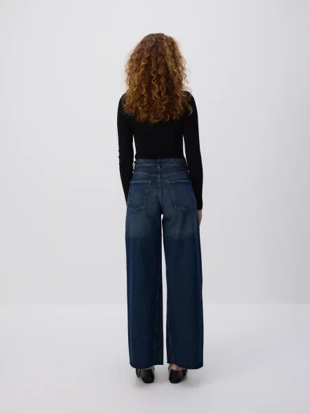 Reserved Джинси wide leg з прошиванням indigo jeans 