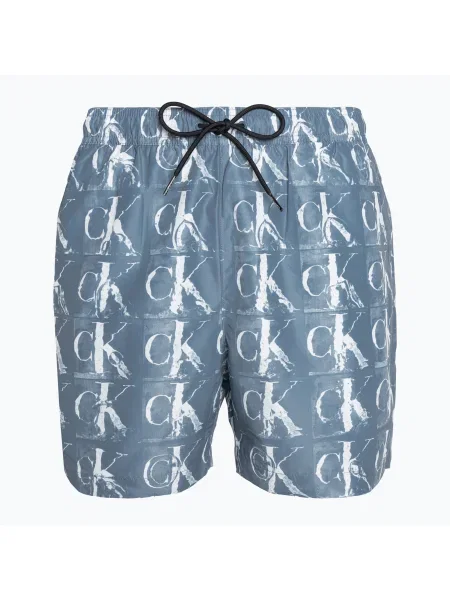 Olcsóbban. Férfi Calvin Klein Medium Drawstring Print fürdőruha kék. Méret: L kék