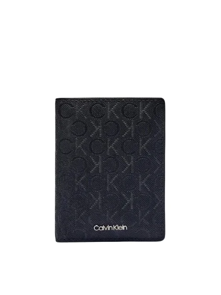 Usnjena denarnica Calvin Klein črna