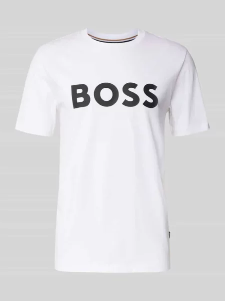 BOSS t-shirt z nadrukiem biały