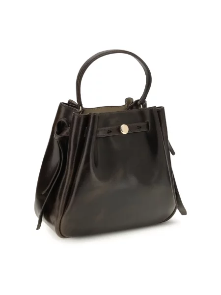 Kapelusz Tory Burch zamszowy z przetarciami brązowy
