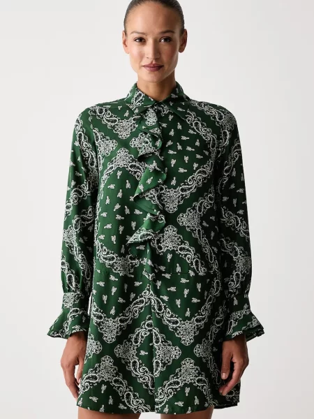 Zadig&Voltaire rochie din mătase RHELYNE verde