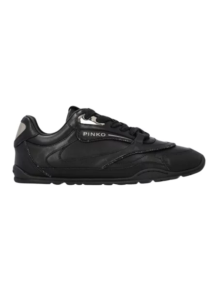 Sneakersy Pinko skórzane czarne