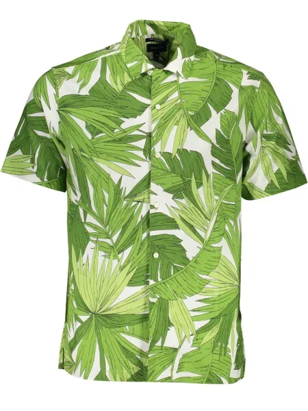 Cămașă Gant cu mâneci scurte scurtă alb