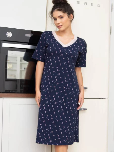 Короткая ночнушка синя